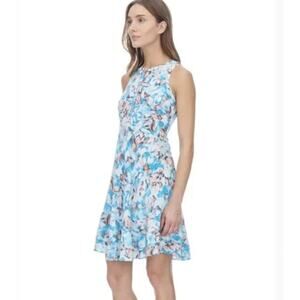 Rebecca Taylor Silk Exclusive Blue Floral Aloha Dress Size 6